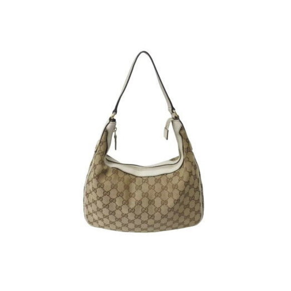 Gucci Bag Leather Shoulder White GG Beige - Picture 1 of 9